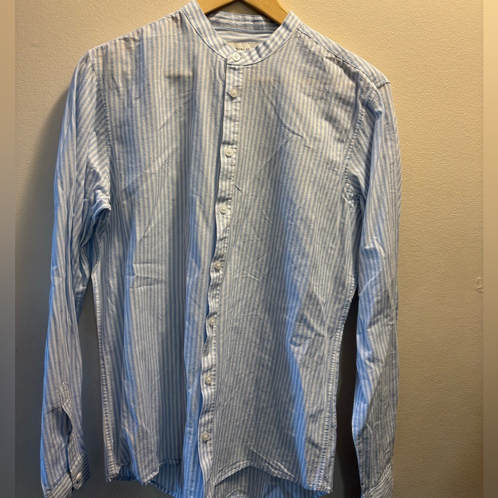 Men's Blue Striped Shirt